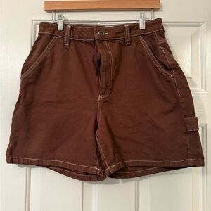 Cotton On Womens  Dark Brown Carpenter shorts